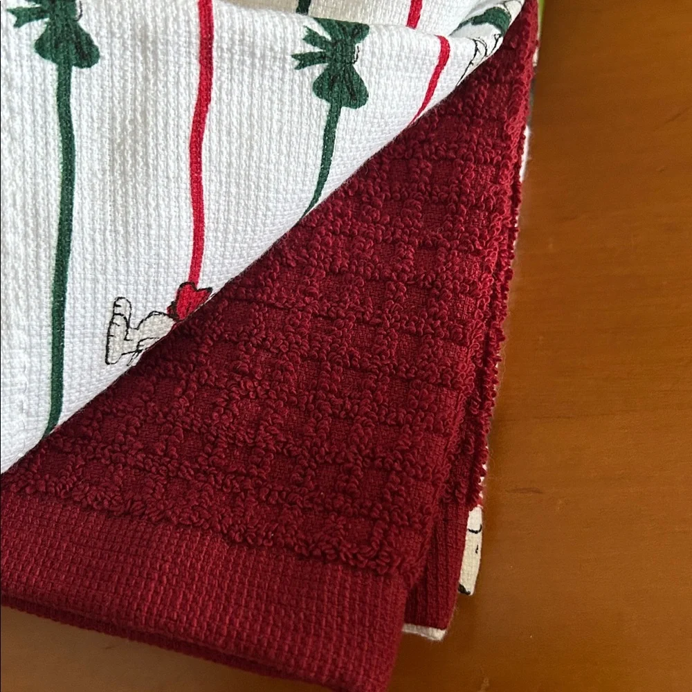 Peanuts Snoopy Striped Kitchen Towels